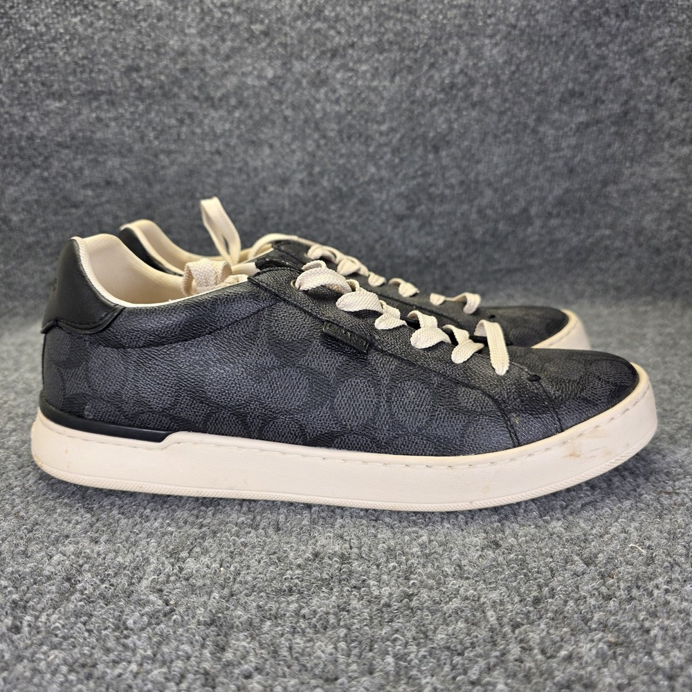 COACH Clip Leather Low Top Sneaker Women's Size US 11 B Black/Charcoal
